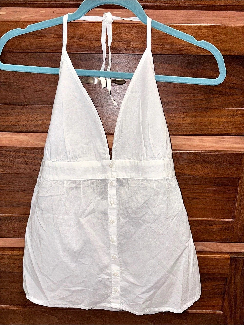 Brandy Melville NWOT White Halter Button-Front Camisole